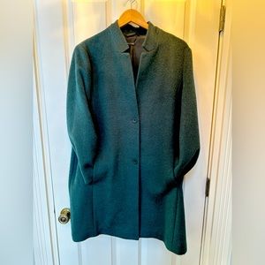 Hard-to-find Eileen Fisher Alpaca-blend Teal Coat.